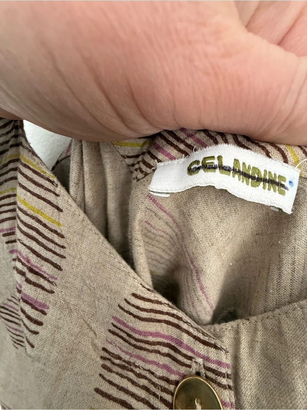 Celandine Linen-Blend Halter Button-Front Dress Anthropologie MIDI Dress - Picture 6 of 7